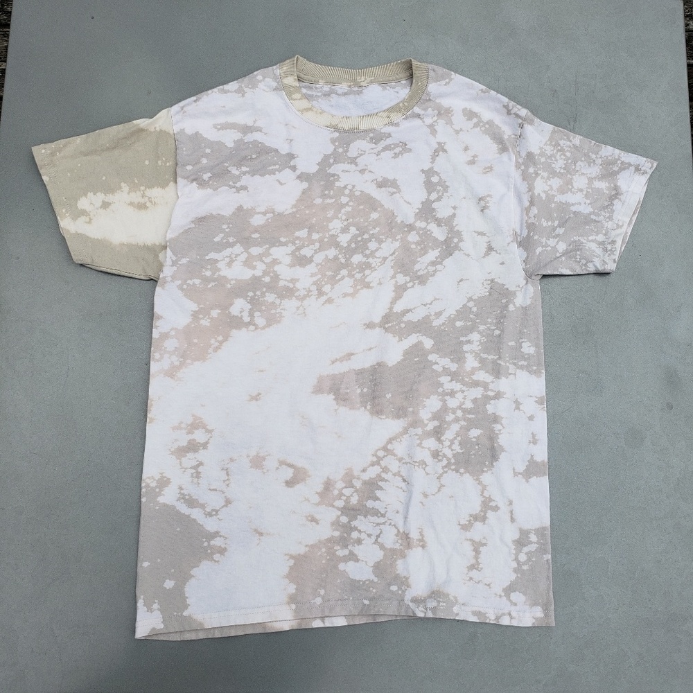 Unisex M Tan/Cream - Bleach Washed Tee